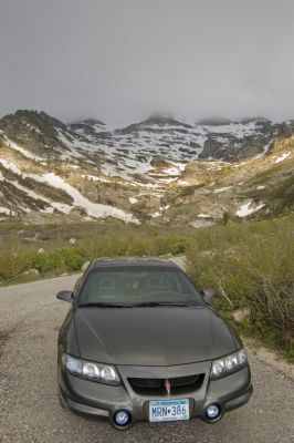 The view from our campsite, up on a mountain in Nevada
